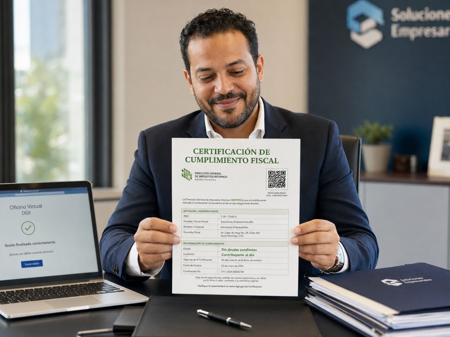 Revisión de situación fiscal antes de solicitar certificación DGII